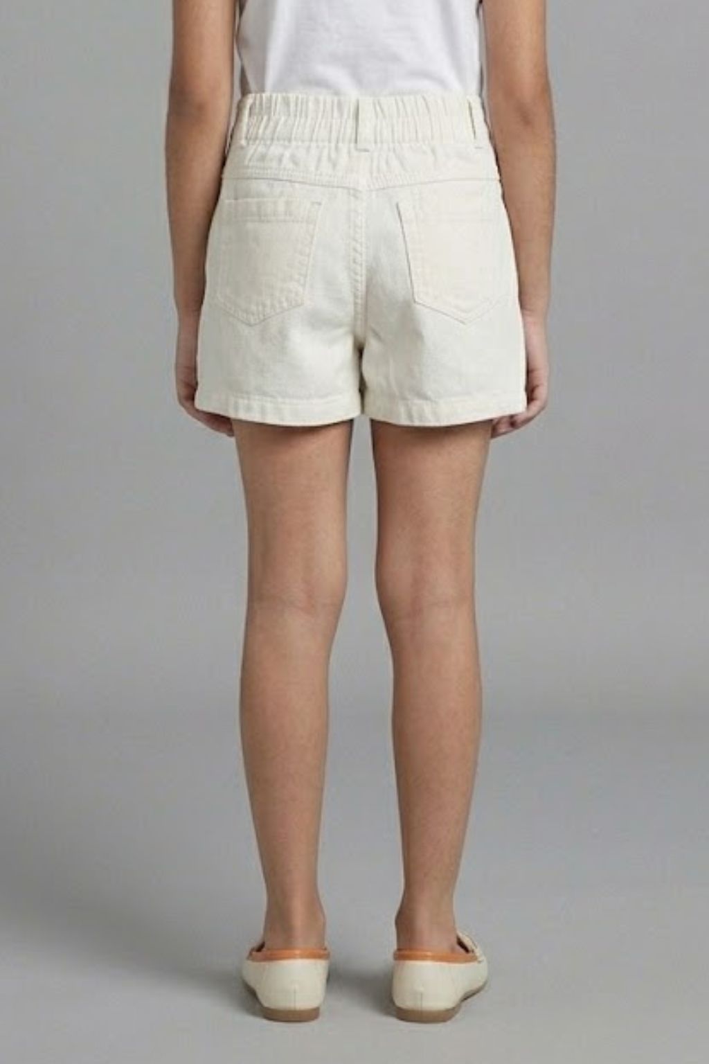 Barbie White Cotton Skort with Embroidered Patch BAS713