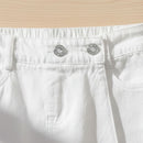 Barbie White Cotton Skort with Embroidered Patch BAS713