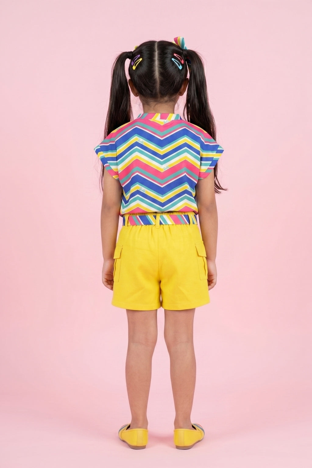 Barbie Multicolor Top & Shorts Set BASET302