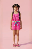 Barbie Ruffle Top & Shorts Set for Girls – Stylish Casual Wear