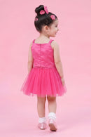 Barbie Hot Pink Net Dress with Bow BASET322
