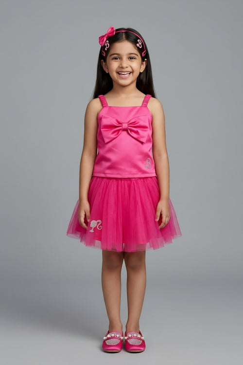 Barbie Hot Pink Net Dress BASET322