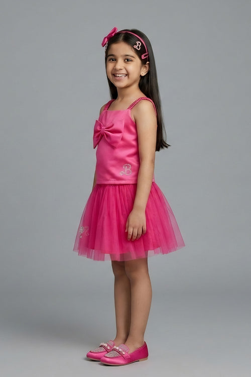 Barbie Hot Pink Net Dress BASET322