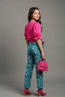 Barbie Girls Co Ord Set Pink Casual Graphic Cotton All Season wear