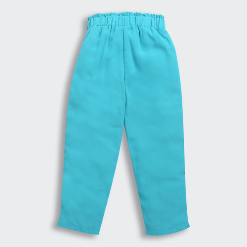 Rainbow Stripe Top & Aqua Pants Set BASET346