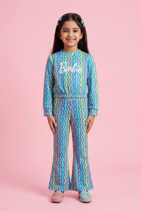 Barbie Rainbow Print Girls Pant Set BASET347