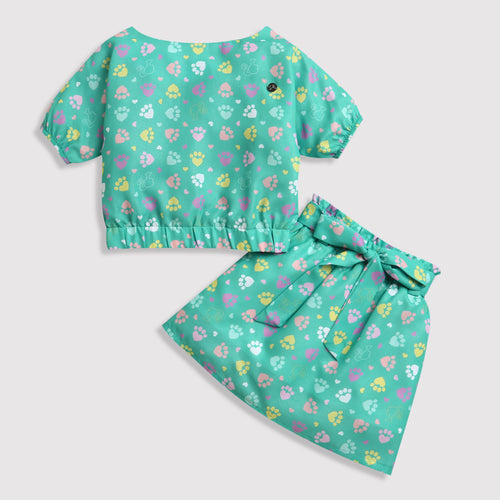 Mint Polka Co-ord Set BASET359
