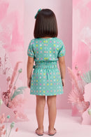 Mint Polka Co-ord Set BASET359