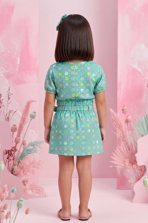 Mint Polka Co-ord Set BASET359