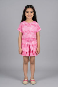 Barbie Pink Abstract Co-ord Set BASET375