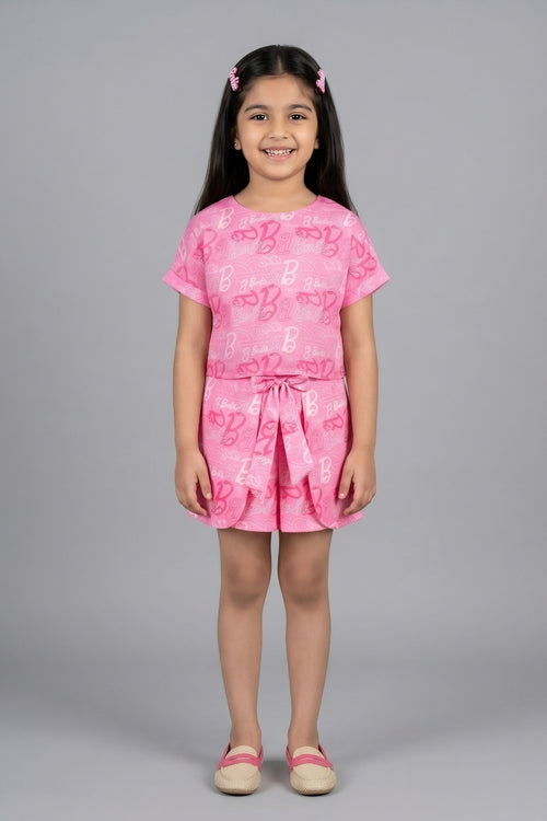 Barbie Pink Abstract Co-ord Set BASET375