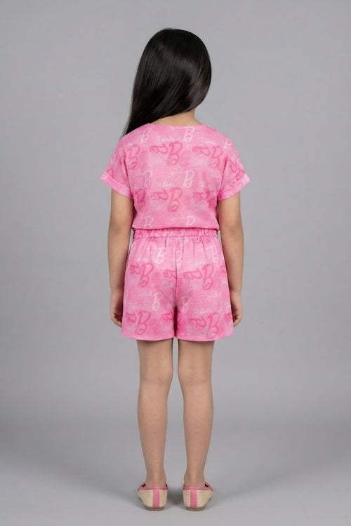 Barbie Pink Abstract Co-ord Set BASET375