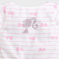 White Barbie Print Co-ord Set – Lounge & Travel Wear