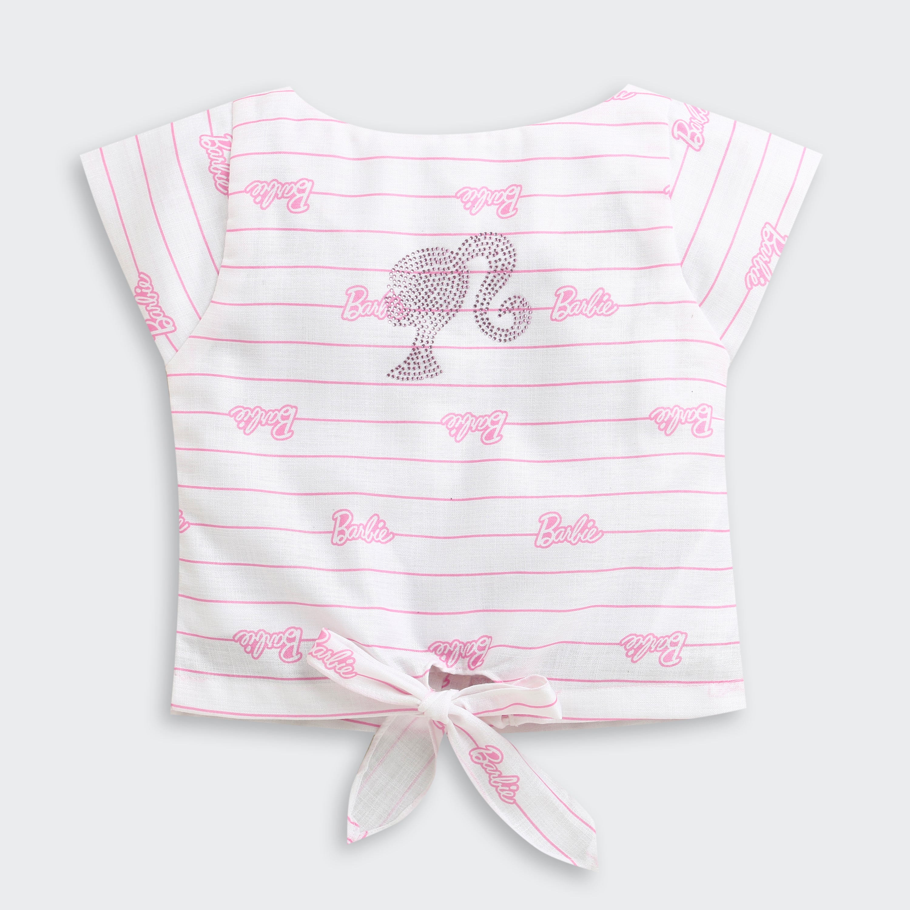 White Barbie Print Co-ord Set – Lounge & Travel Wear