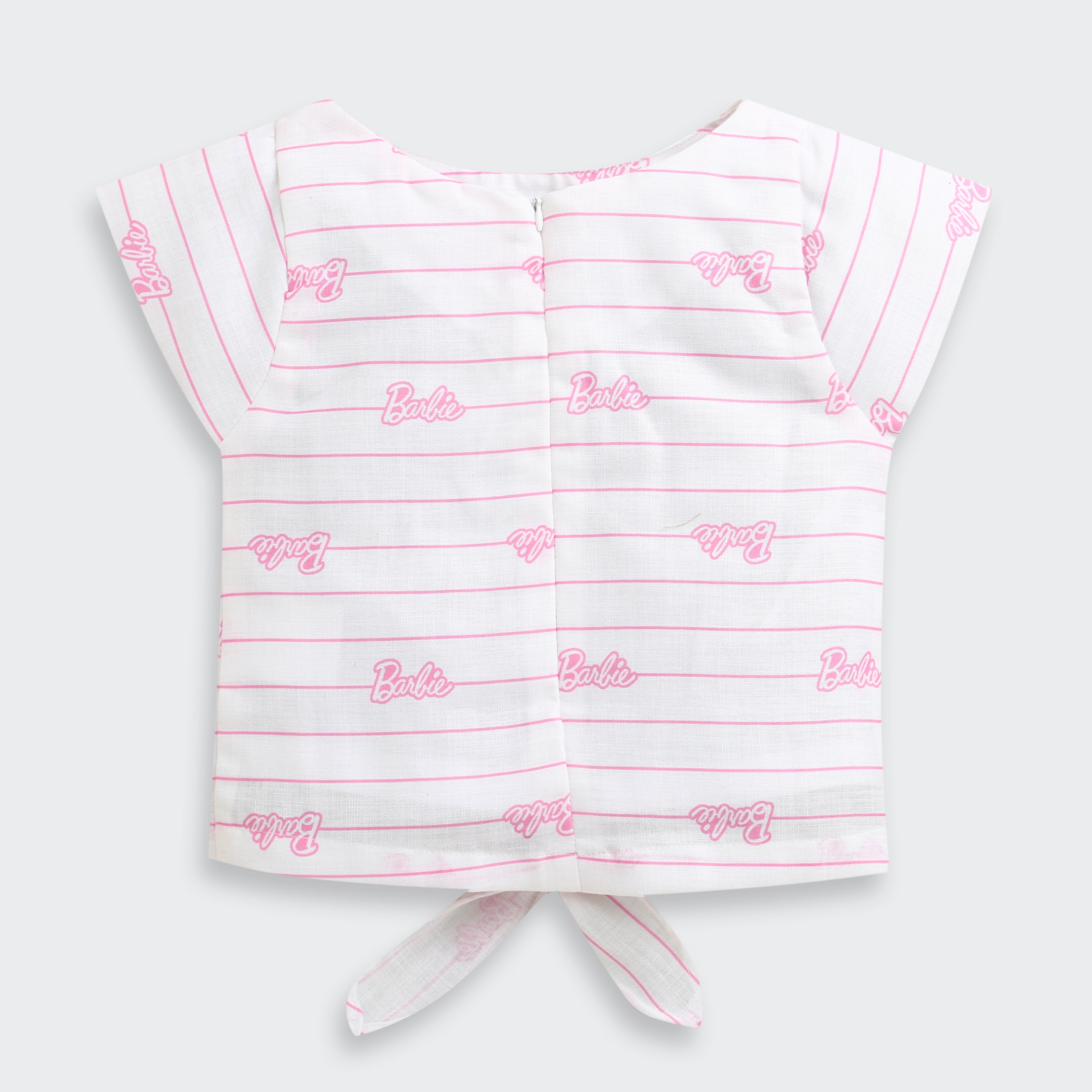 White Barbie Print Co-ord Set – Lounge & Travel Wear