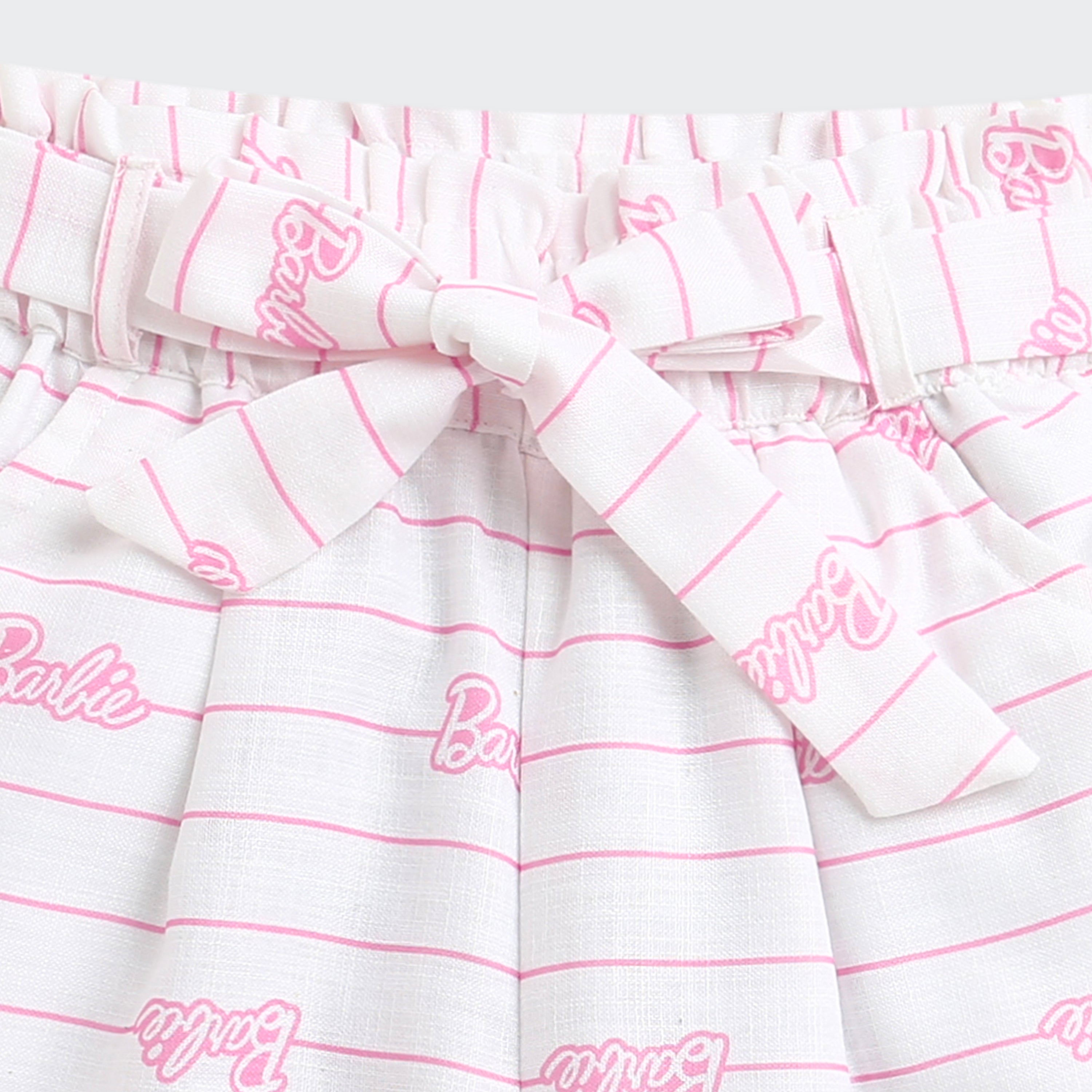 White Barbie Print Co-ord Set – Lounge & Travel Wear