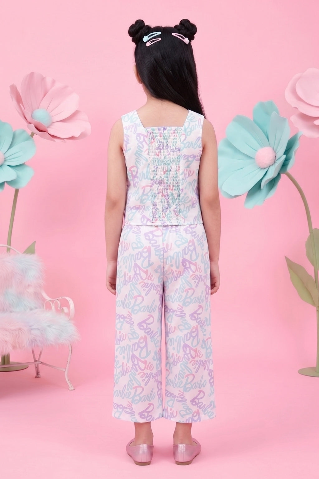 Barbie Pastel Printed Jumpsuit BASET377