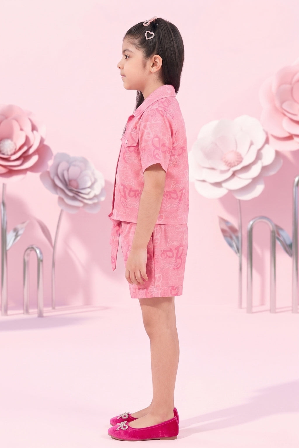 Pink Printed Shirt Co-ord Set BASET389