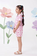 Barbie White & Pink Print Co-ord Set BASET404