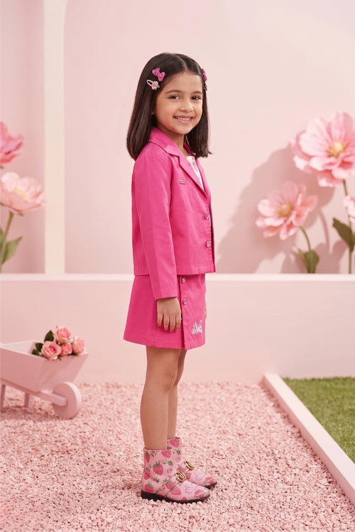 Barbie Hot Pink Blazer & Skirt Set BASET414