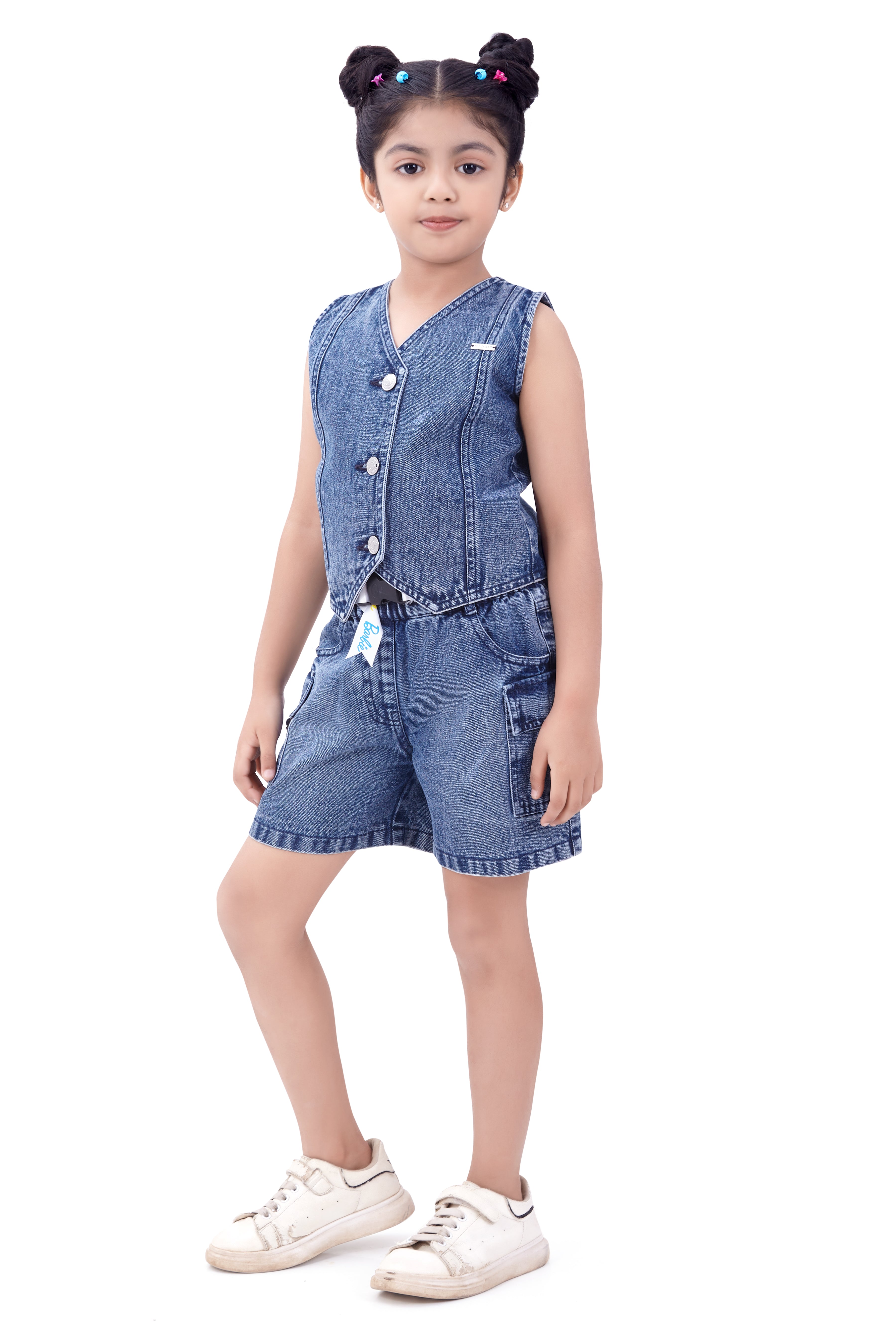 Navy Blue Buttoned Co-ord Set – Cool Casual Barbie Style