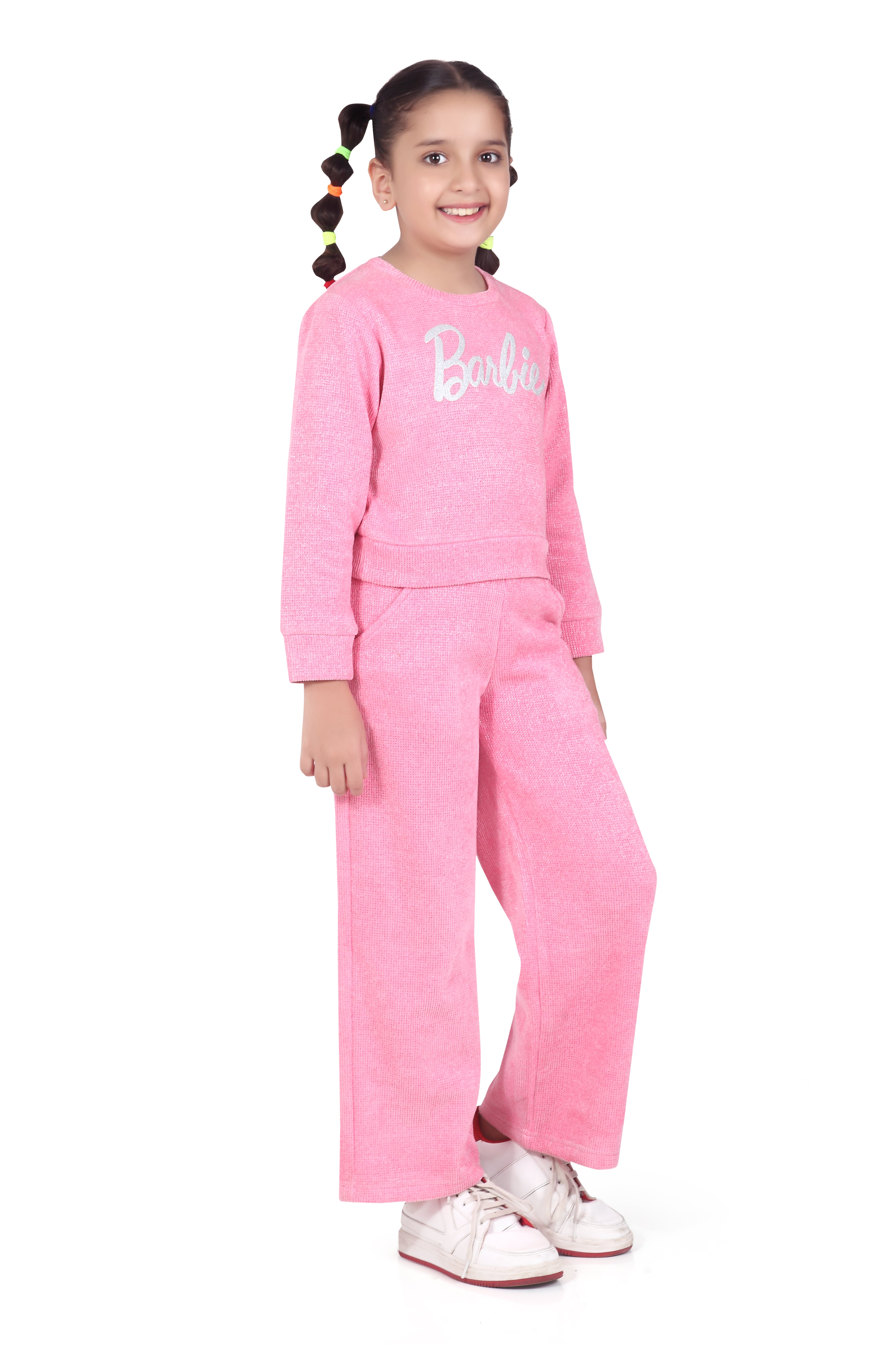 Barbie Girls Pink Co-ord Set – Stylish Winter Casual Wear