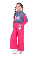 Barbie Girls Hot Pink Denim Hoodie Co-ord Set – Trendy Kids Wear