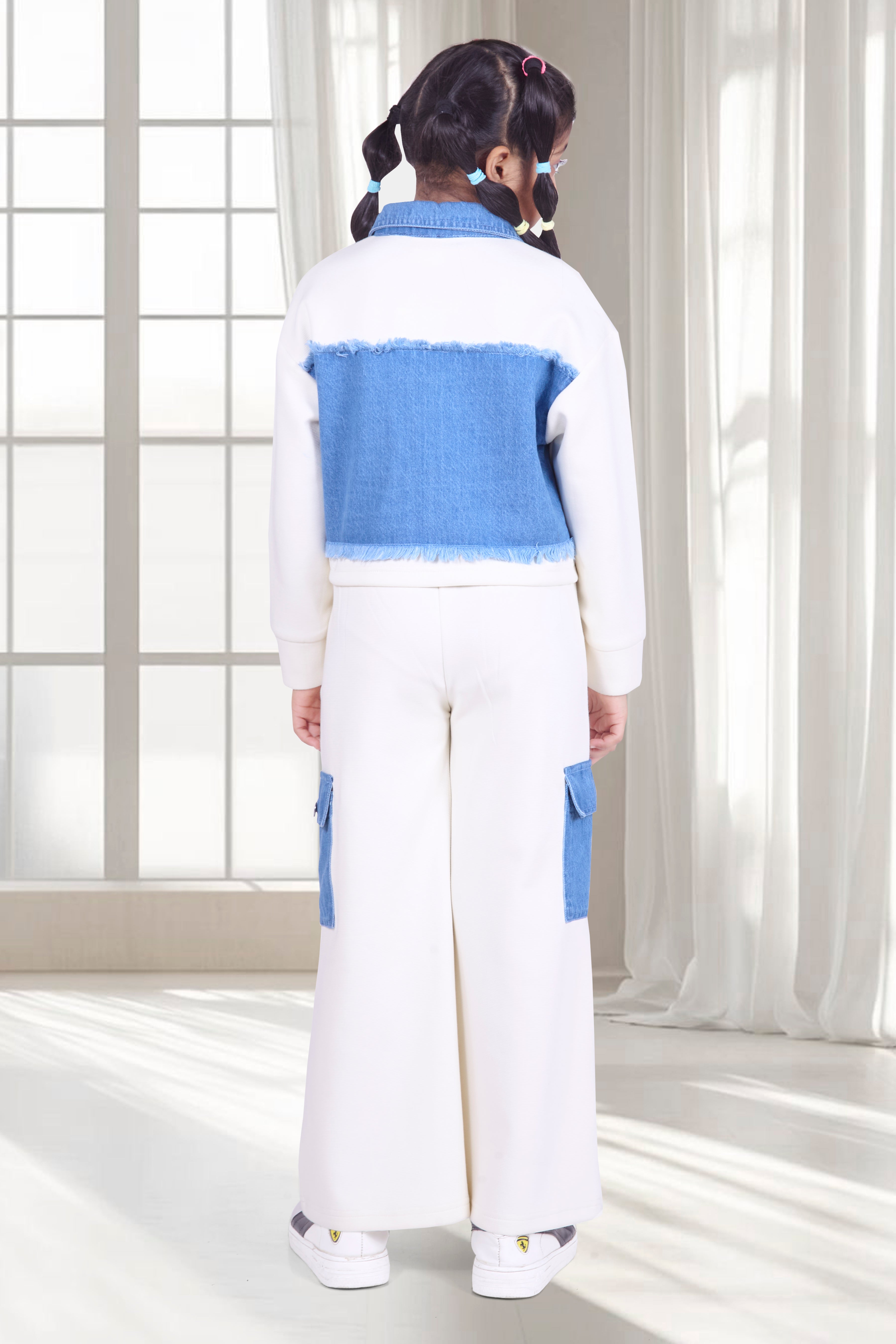 Barbie Girls Off-White Denim Patch Co-ord Set – Trendy Kids Wear