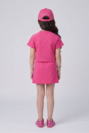 Barbie Girls Pink Crop Top & Skirt Set BASET492