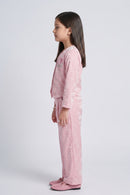Barbie Light Pink Shimmer Jacket & Wide-Leg Pants Co-ord Set BASET580
