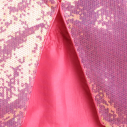 Sparkly Party Layer Pink Sequin Crop Shrug BASH101