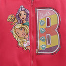 Red Barbie Hoodie for Girls – Warm Graphic Winter Style