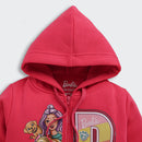 Red Barbie Hoodie for Girls – Warm Graphic Winter Style