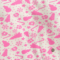 Tiny Girl Cream & Pink Christmas Print Sweatshirt for Girls | Soft Winter Wear | Kids Cozy Fleece Top | Tiny Girl India