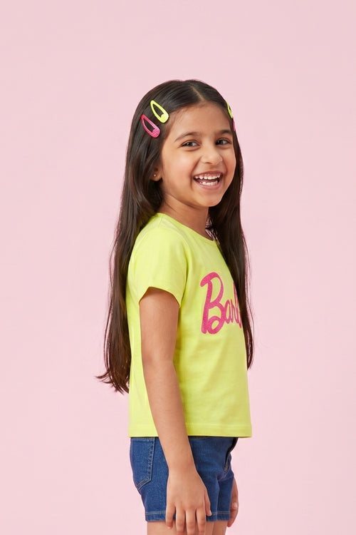 Barbie Lemon Yellow Logo T-Shirt BATP2001