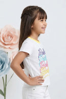 Barbie White Multi-Logo T-Shirt BATP2004