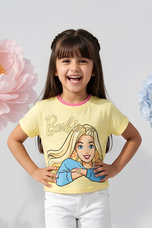 Yellow Barbie Printed T-Shirt BATP2007