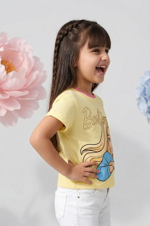 Yellow Barbie Printed T-Shirt BATP2007