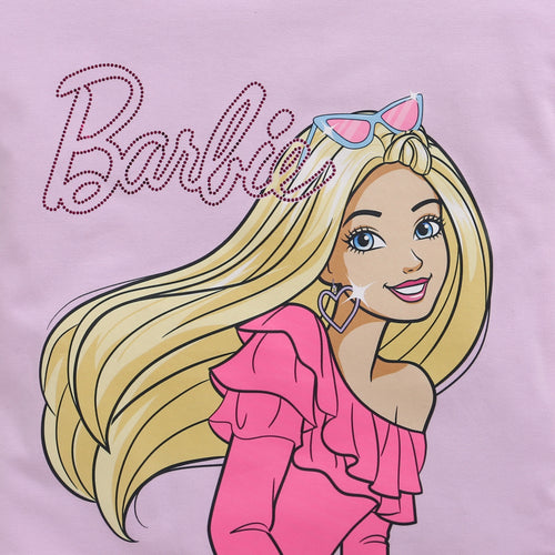 Barbie Lilac Ruffle-Sleeve T-Shirt BATP2009