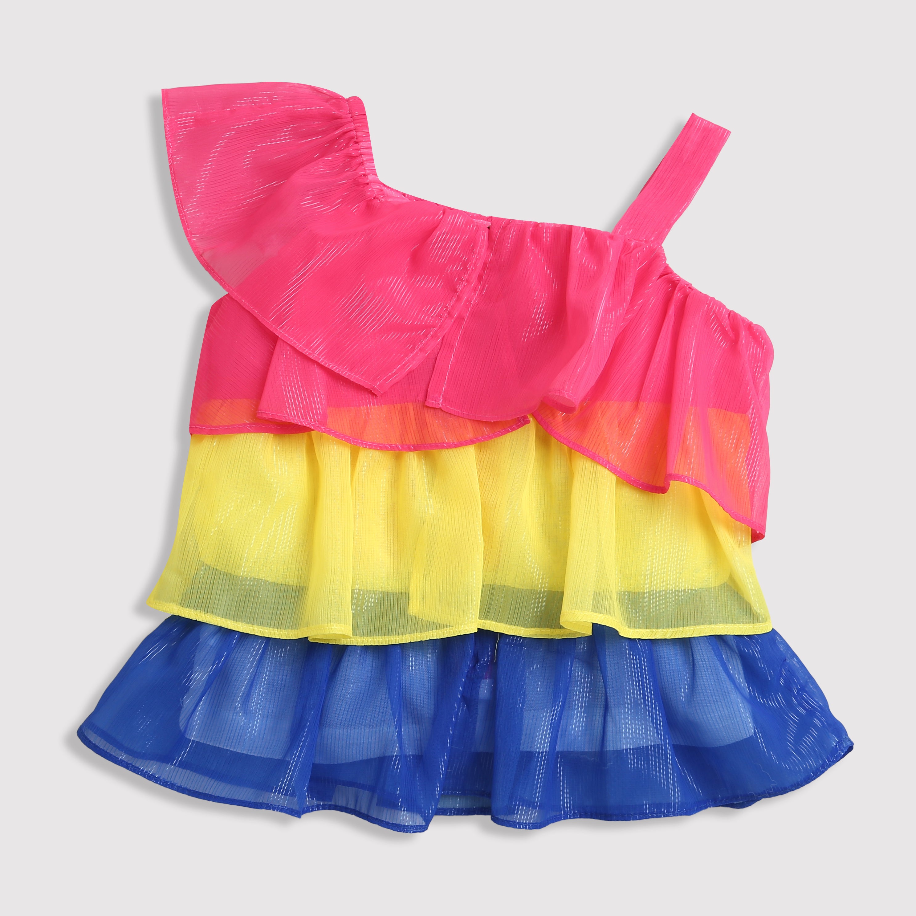 Barbie Rainbow Tiered One-Shoulder Top BATP2012