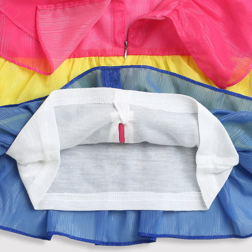 Barbie Rainbow Tiered One-Shoulder Top BATP2012