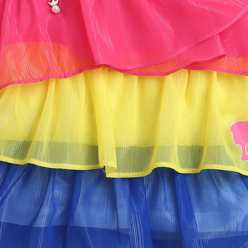 Barbie Rainbow Tiered One-Shoulder Top BATP2012