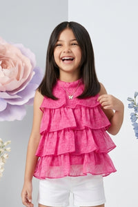 Barbie Hot Pink Ruffle Layer Dress BATP2013
