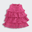Hot Pink Ruffle Layer Dress – Barbie Party Outfit for Girls