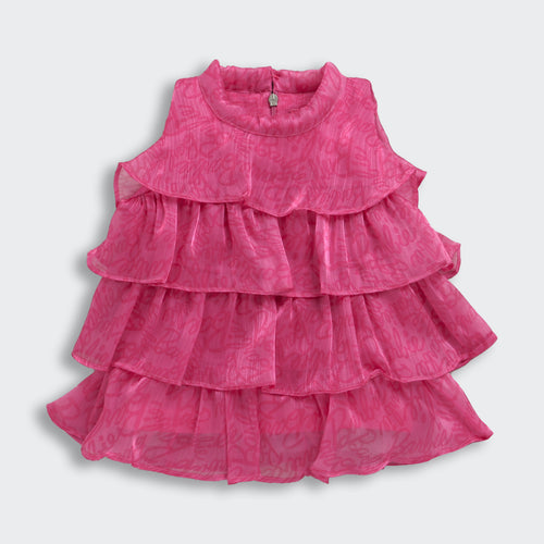 Barbie Hot Pink Ruffle Layer Dress BATP2013