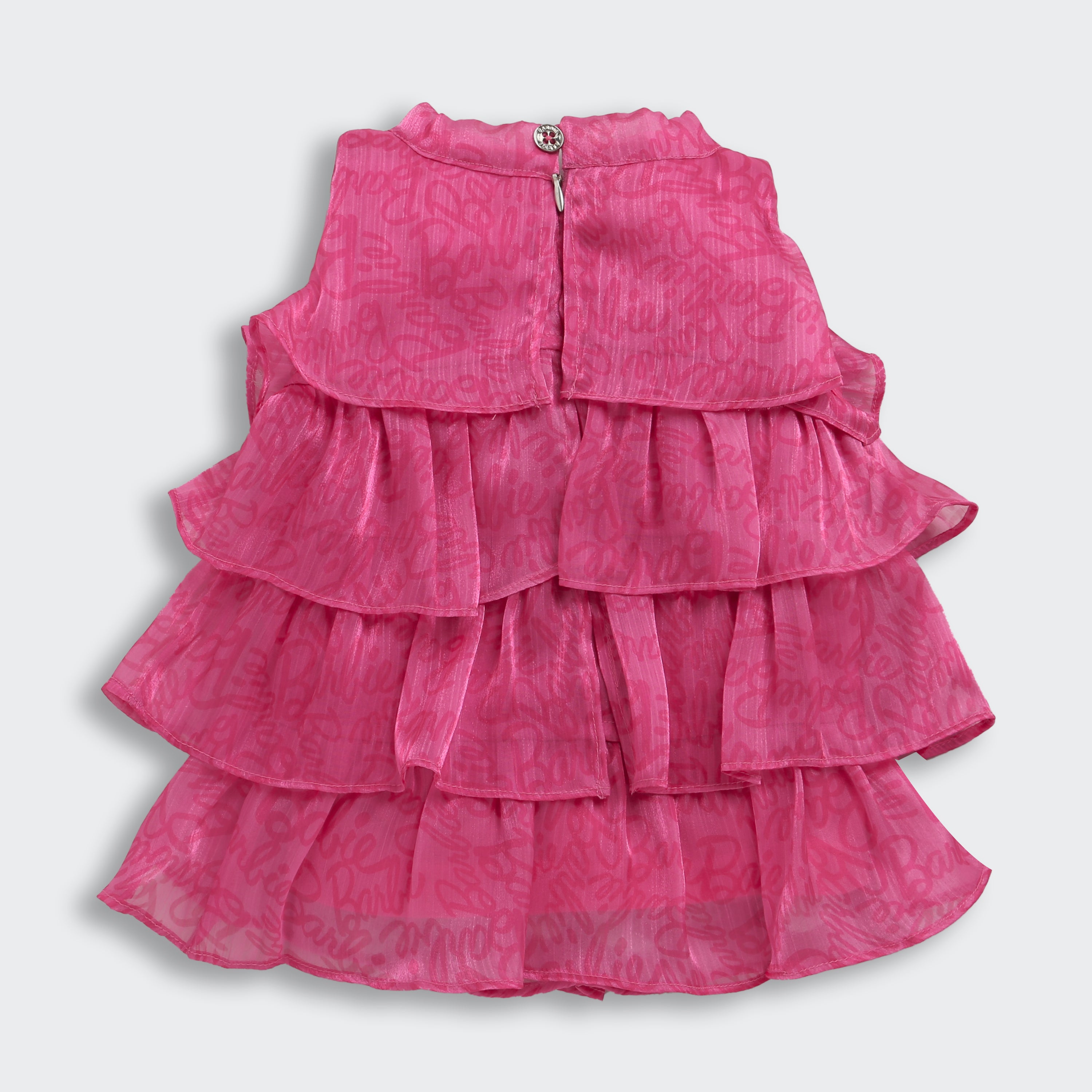 Hot Pink Ruffle Layer Dress – Barbie Party Outfit for Girls