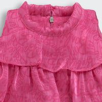 Hot Pink Ruffle Layer Dress – Barbie Party Outfit for Girls