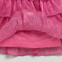Hot Pink Ruffle Layer Dress – Barbie Party Outfit for Girls