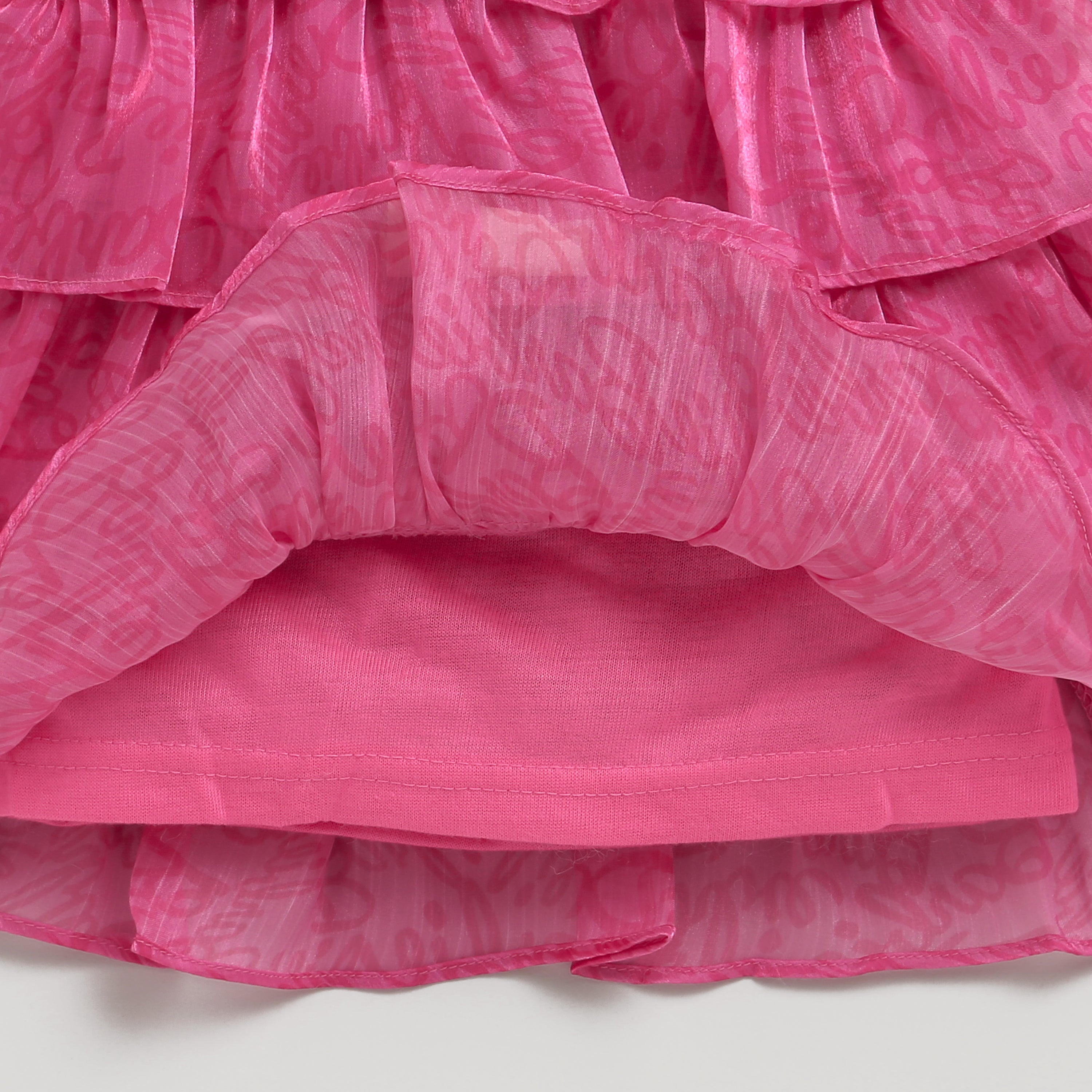 Hot Pink Ruffle Layer Dress – Barbie Party Outfit for Girls