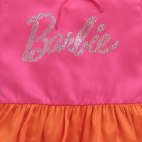Pink-Orange Barbie Peplum Top – Stylish Statement for Girls